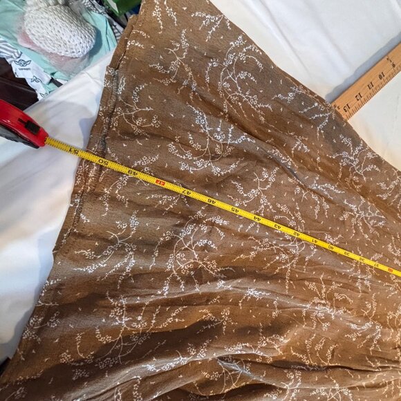 In Loom Floral-Print Button-Front Maxi Dress Boho Cottagecore Peasant Women’s L - Picture 13 of 15